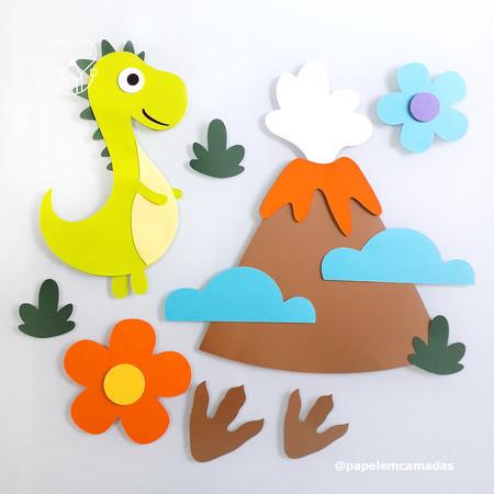 Arquivo de Corte Topo de Bolo - Dinossauro