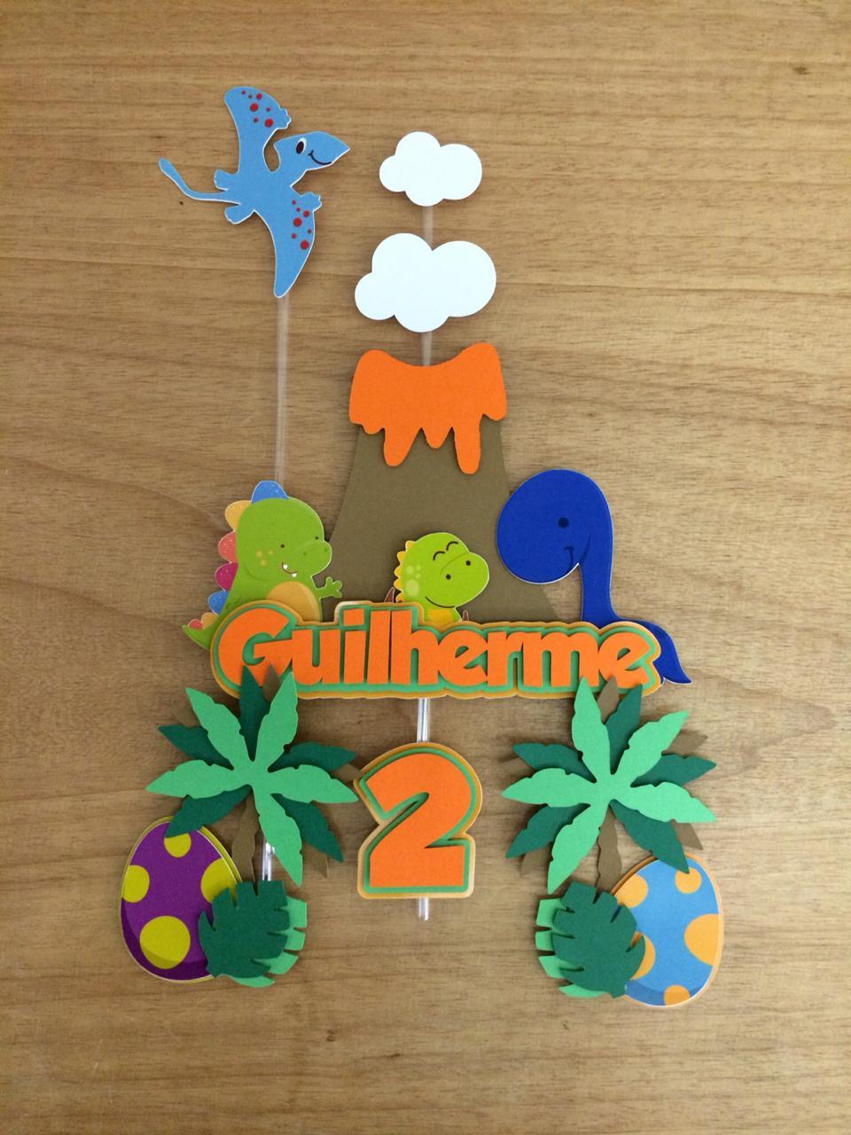 Arquivo de Corte Topo de Bolo - Dinossauro