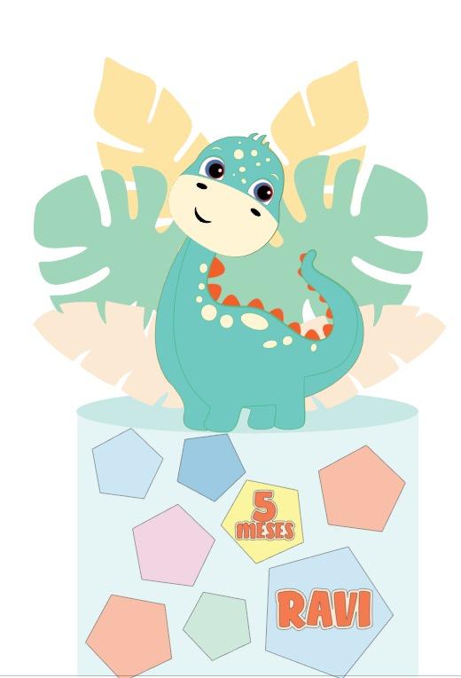 Arquivo de Corte Topo de Bolo - Dinossauro