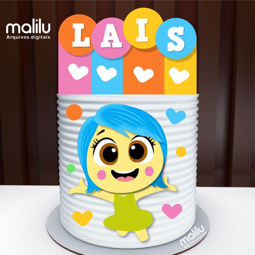 Arquivo de Corte Topo de Bolo - Divertidamente