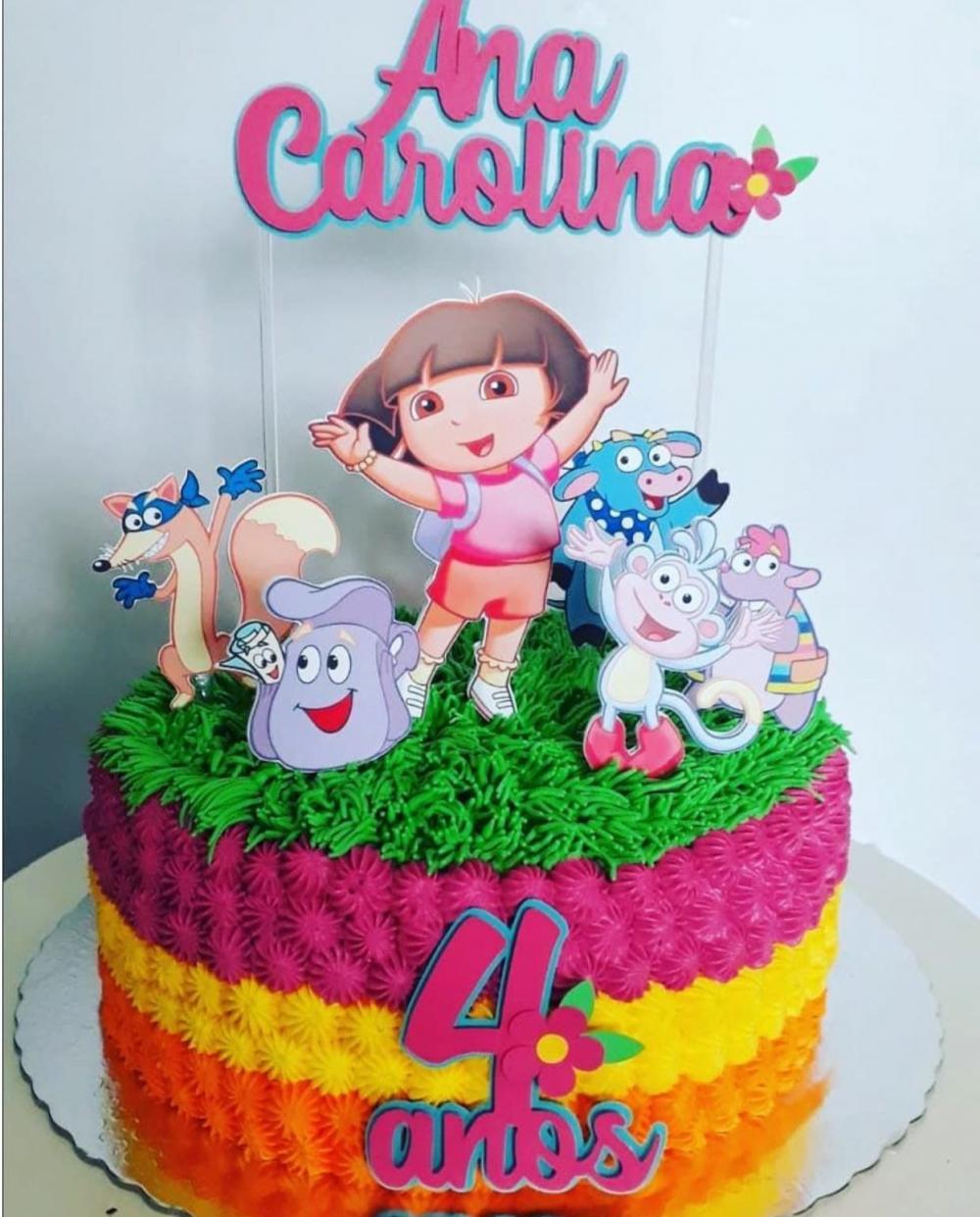 Arquivo de Corte Topo de Bolo - Dora Aventureira