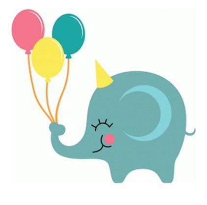 Arquivo de Corte Topo de Bolo - Elefantinho