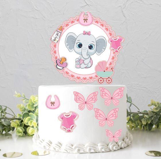 Arquivo de Corte Topo de Bolo - Elefantinho