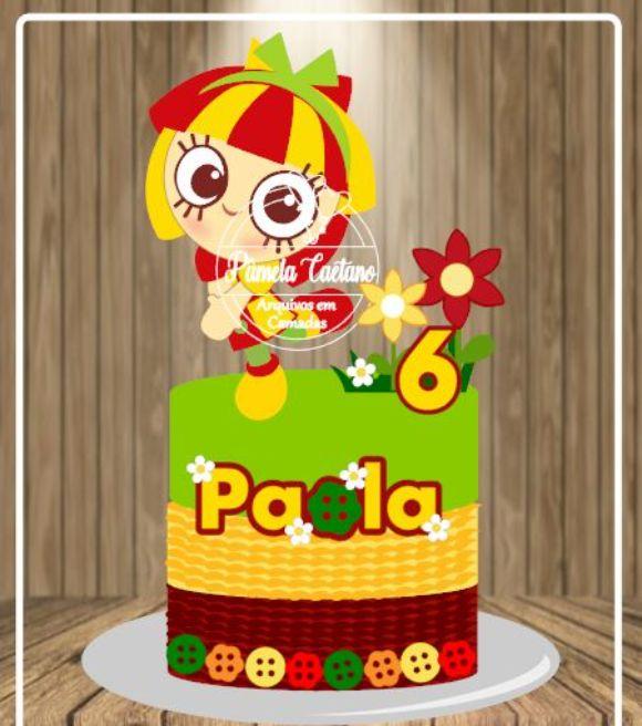 Arquivo de Corte Topo de Bolo - Emília