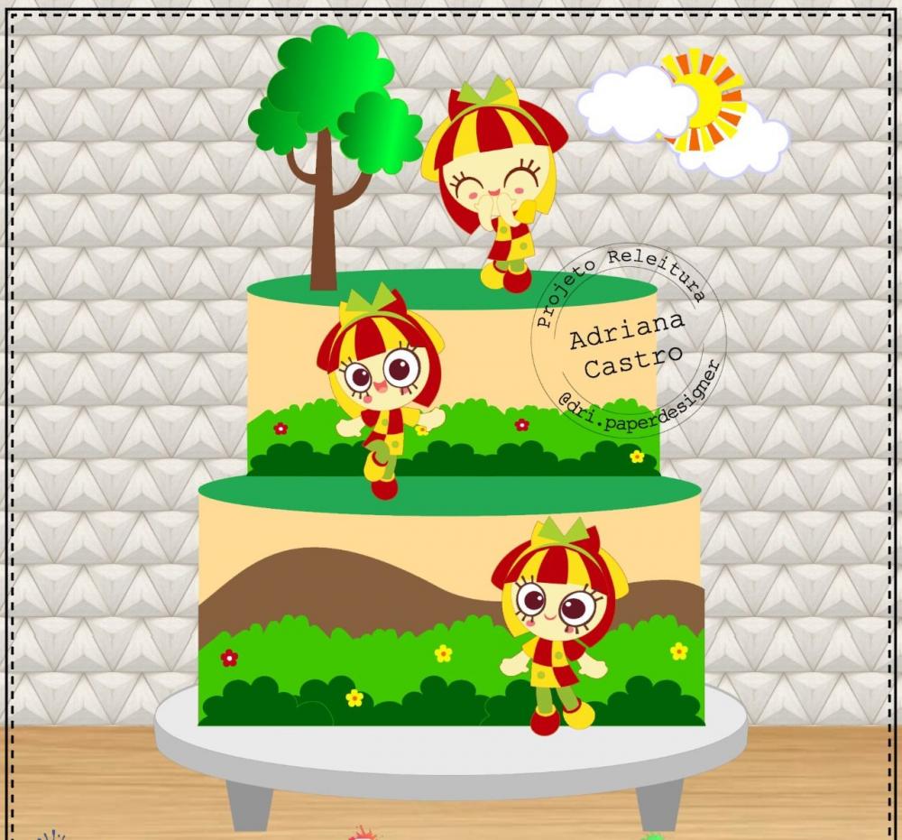 Arquivo de Corte Topo de Bolo - Emília