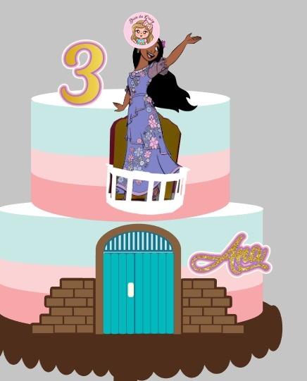 Arquivo de Corte Topo de Bolo - Encanto