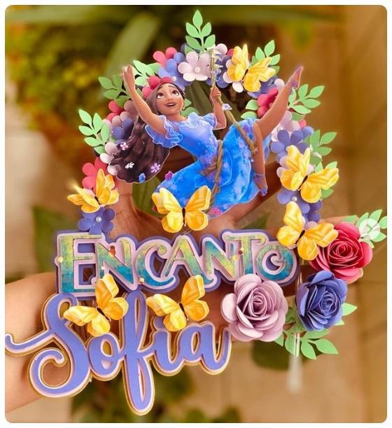 Arquivo de Corte Topo de Bolo - Encanto