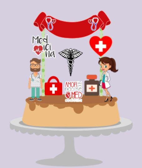 Arquivo de Corte Topo de Bolo - Enfermagem / Medicina