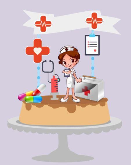 Arquivo de Corte Topo de Bolo - Enfermagem / Medicina