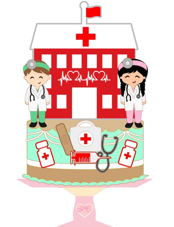 Arquivo de Corte Topo de Bolo - Enfermagem / Medicina