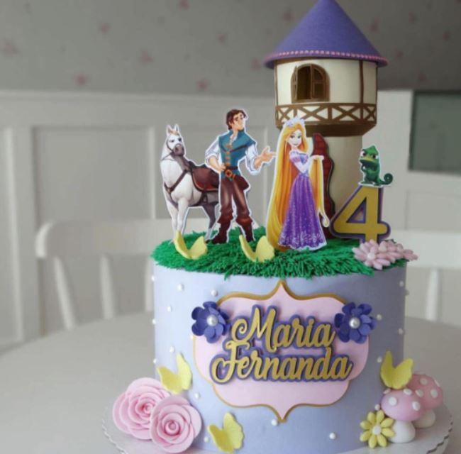 Arquivo de Corte Topo de Bolo - Enrolados / Rapunzel