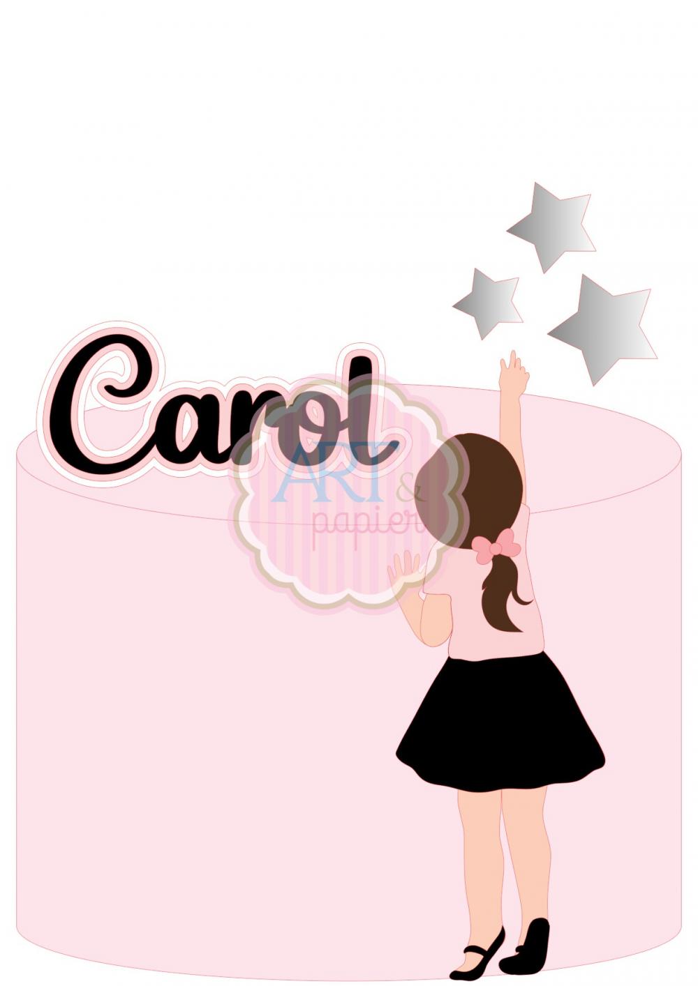 Arquivo de Corte Topo de Bolo - Estrelinha