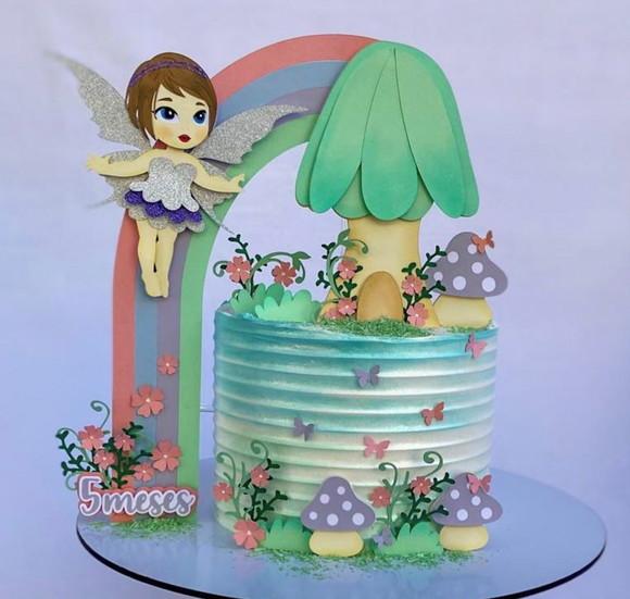 Arquivo de Corte Topo de Bolo - Fada