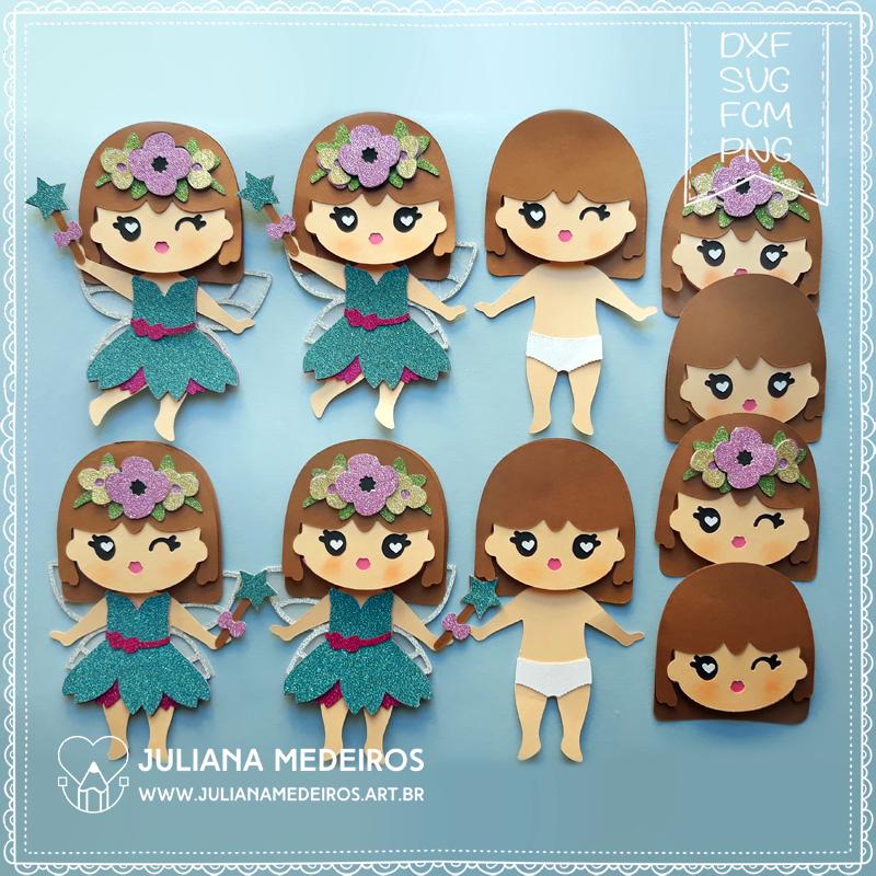 Arquivo de Corte Topo de Bolo - Fada