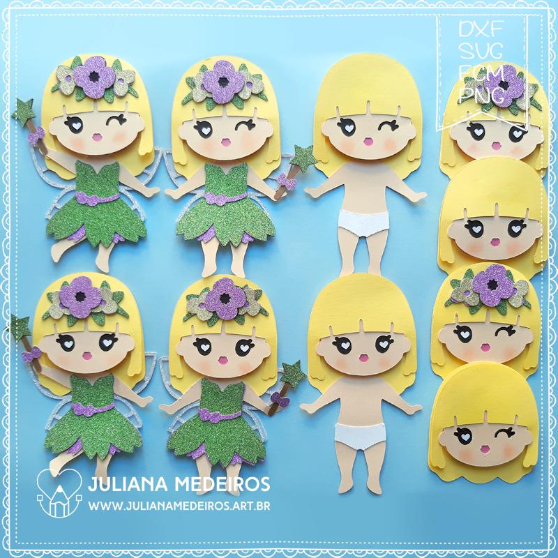 Arquivo de Corte Topo de Bolo - Fada