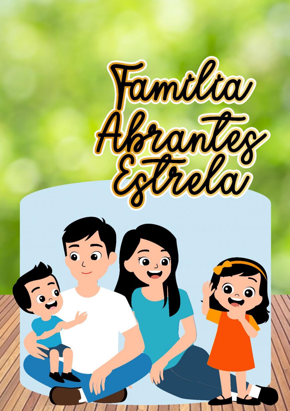 Arquivo de Corte Topo de Bolo - Família