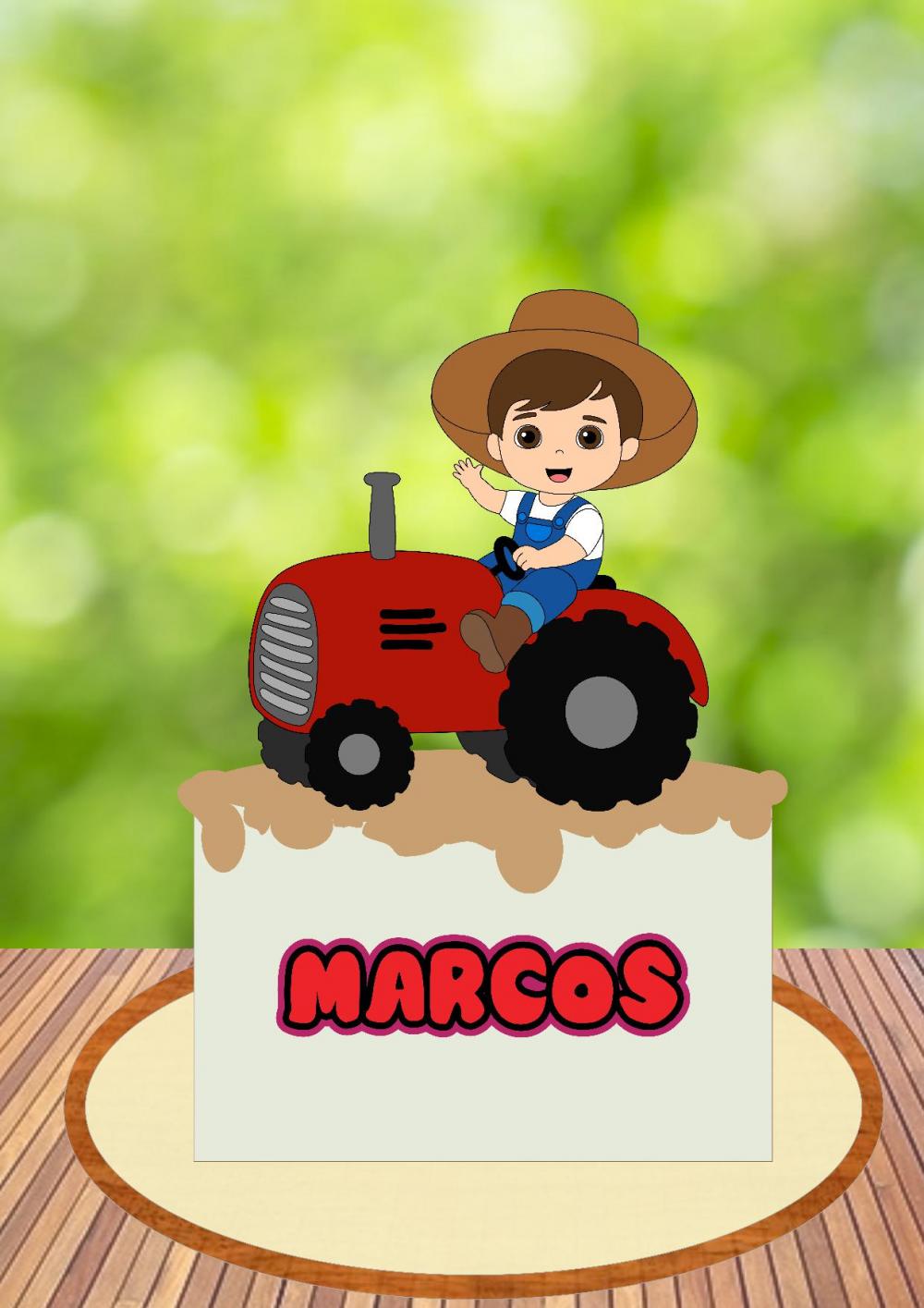 Arquivo de Corte Topo de Bolo - Fazendinha