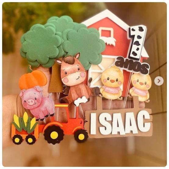 Arquivo de Corte Topo de Bolo - Fazendinha