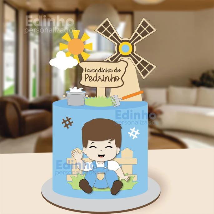 Arquivo de Corte Topo de Bolo - Fazendinha