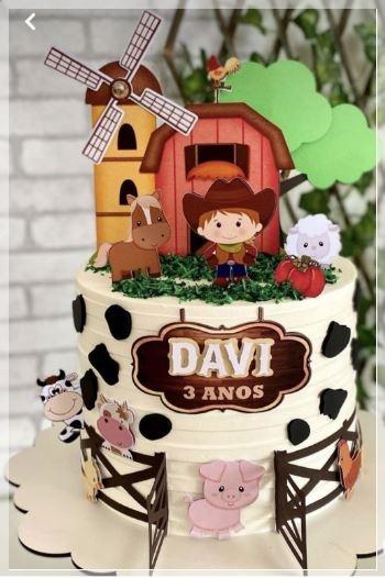 Arquivo de Corte Topo de Bolo - Fazendinha