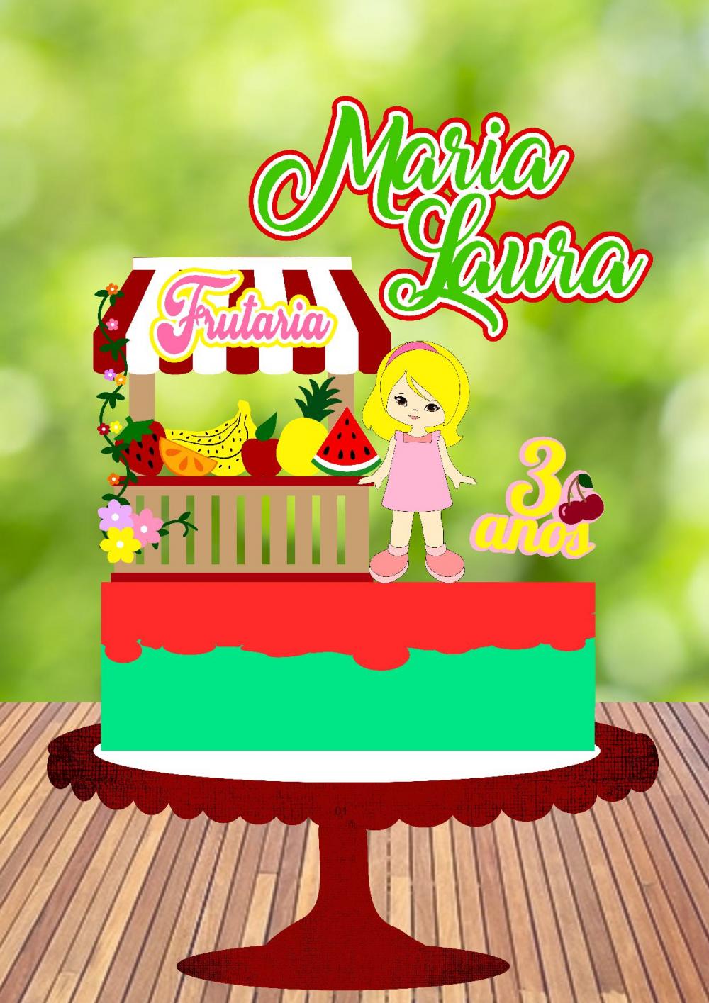 Arquivo de Corte Topo de Bolo - Feirinha/ Pomar