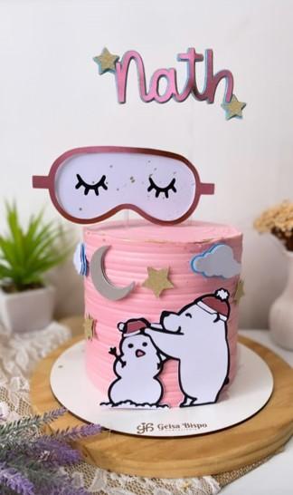 Arquivo de Corte Topo de Bolo - Festa do Pijama