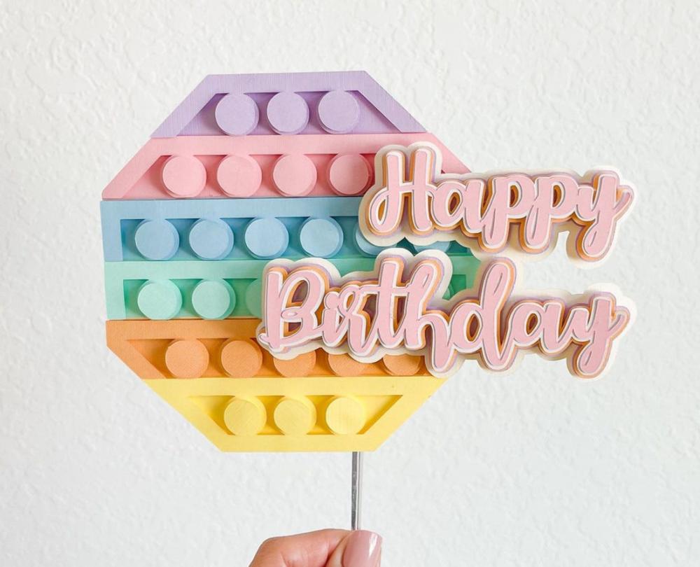 Arquivo de Corte Topo de Bolo - FIDGET TOYS - POP IT