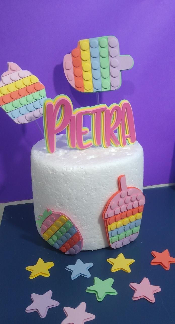 Arquivo de Corte Topo de Bolo - FIDGET TOYS - POP IT