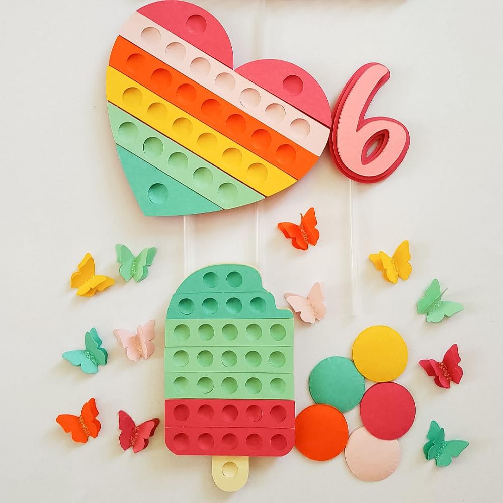 Arquivo de Corte Topo de Bolo - FIDGET TOYS - POP IT