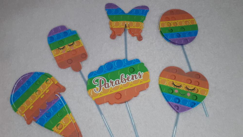 Arquivo de Corte Topo de Bolo - FIDGET TOYS - POP IT