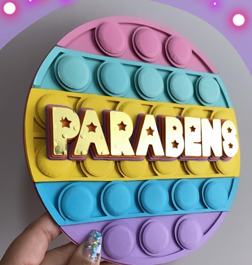 Arquivo de Corte Topo de Bolo - FIDGET TOYS - POP IT