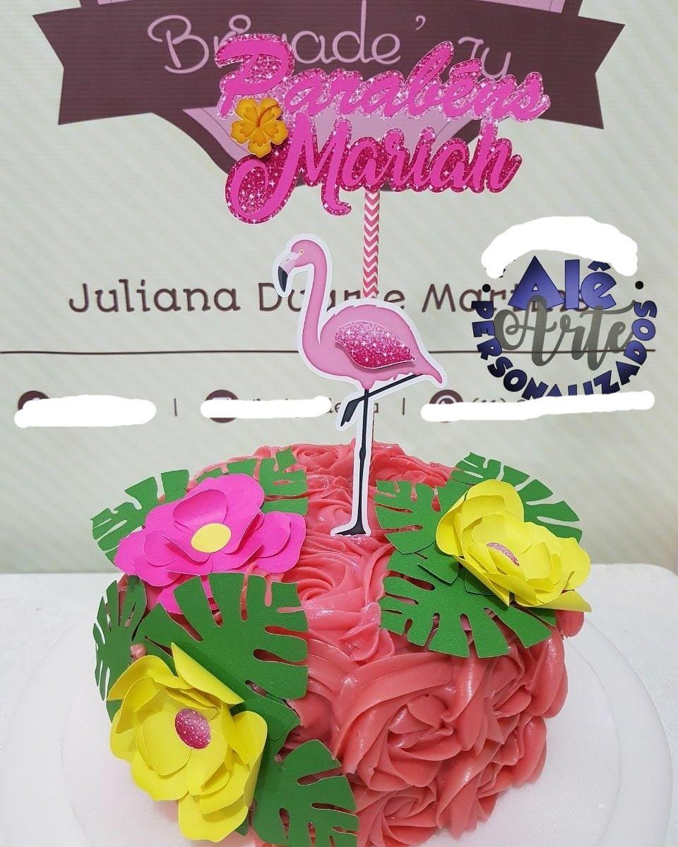 Arquivo de Corte Topo de Bolo - Flamingo