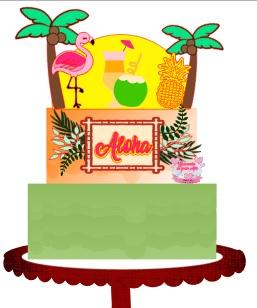 Arquivo de Corte Topo de Bolo - Flamingo