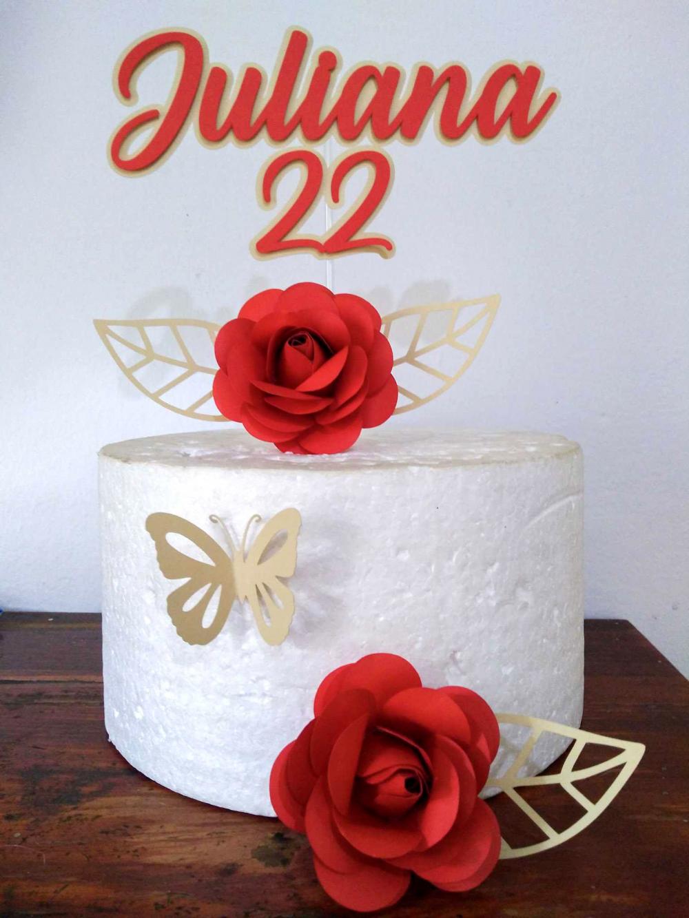 Arquivo de Corte Topo de Bolo - Floral