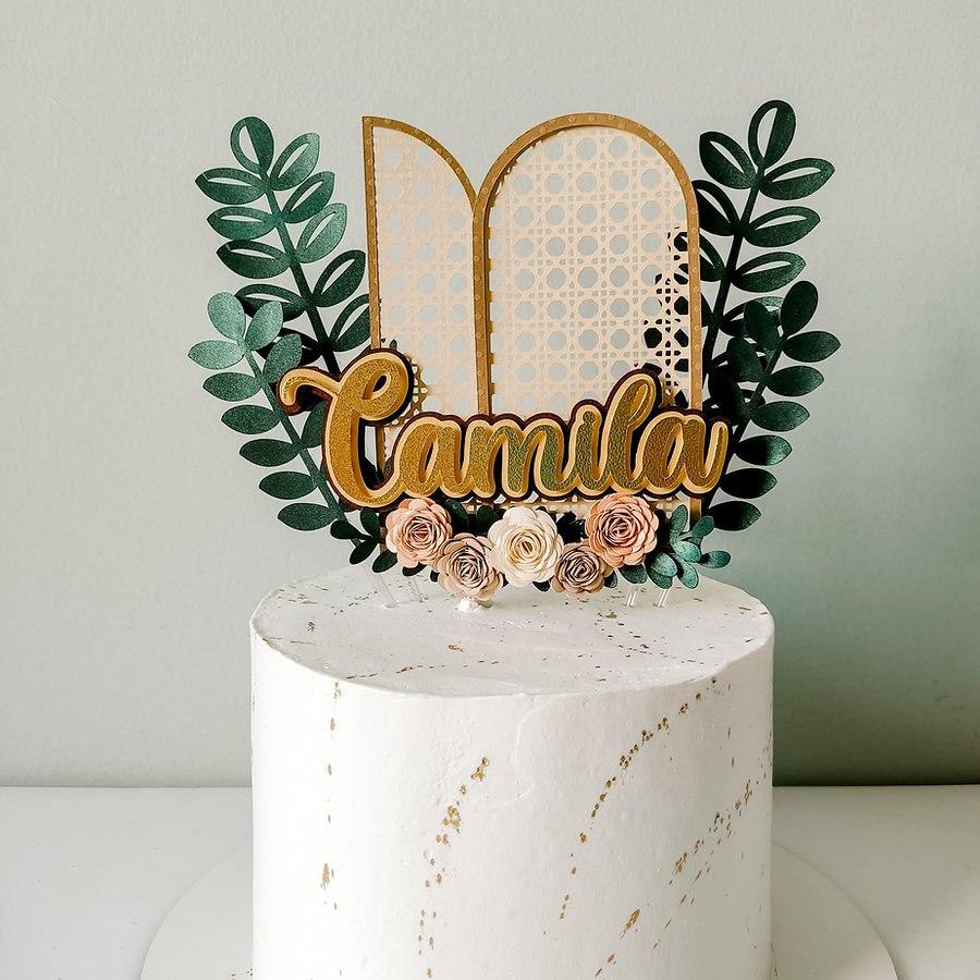 Arquivo de Corte Topo de Bolo - Floral