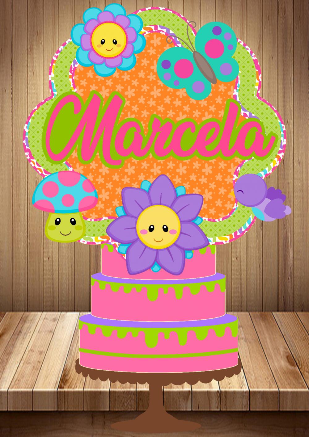 Arquivo de Corte Topo de Bolo - Floral