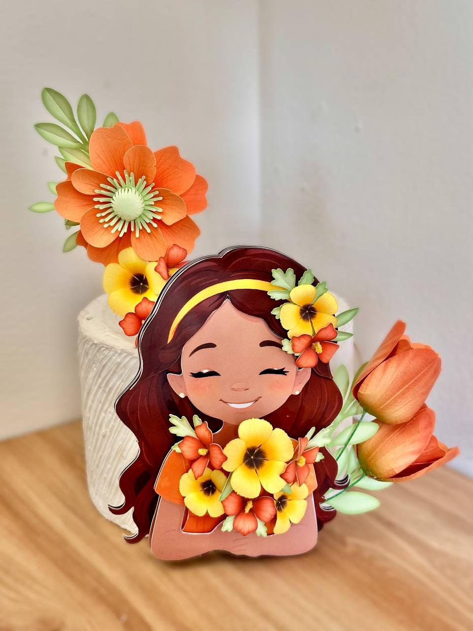 Arquivo de Corte Topo de Bolo - Floral