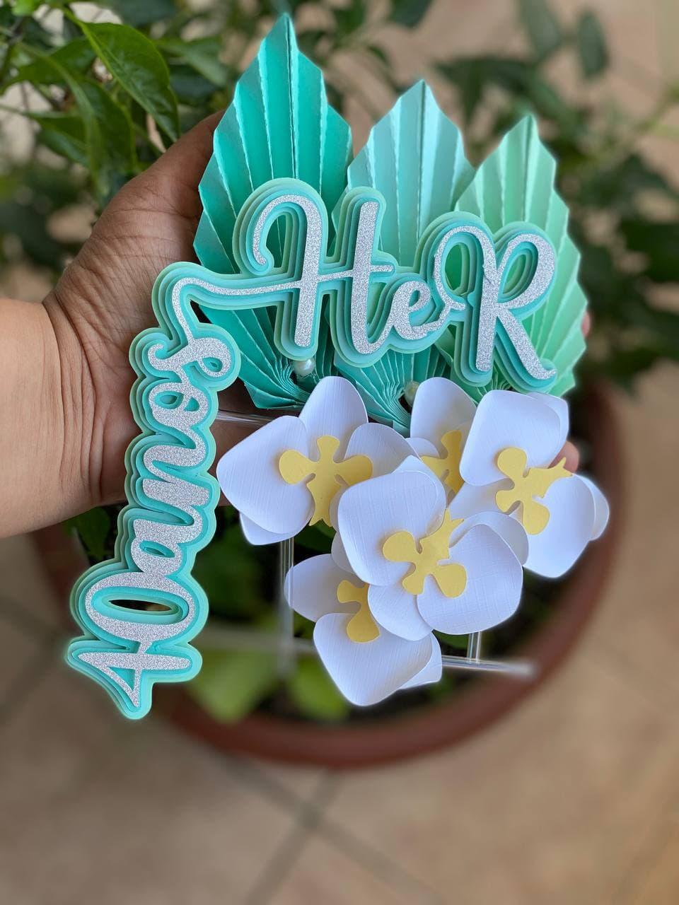 Arquivo de Corte Topo de Bolo - Floral