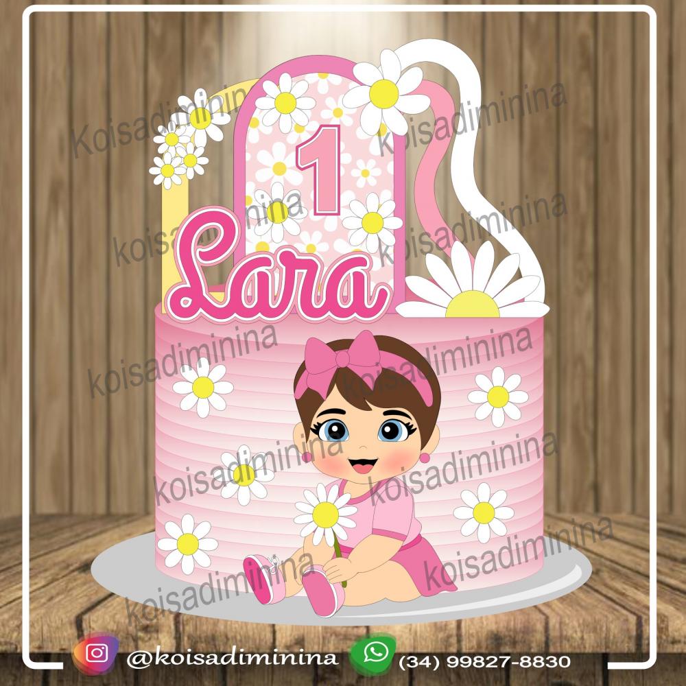 Arquivo de Corte Topo de Bolo - Floral