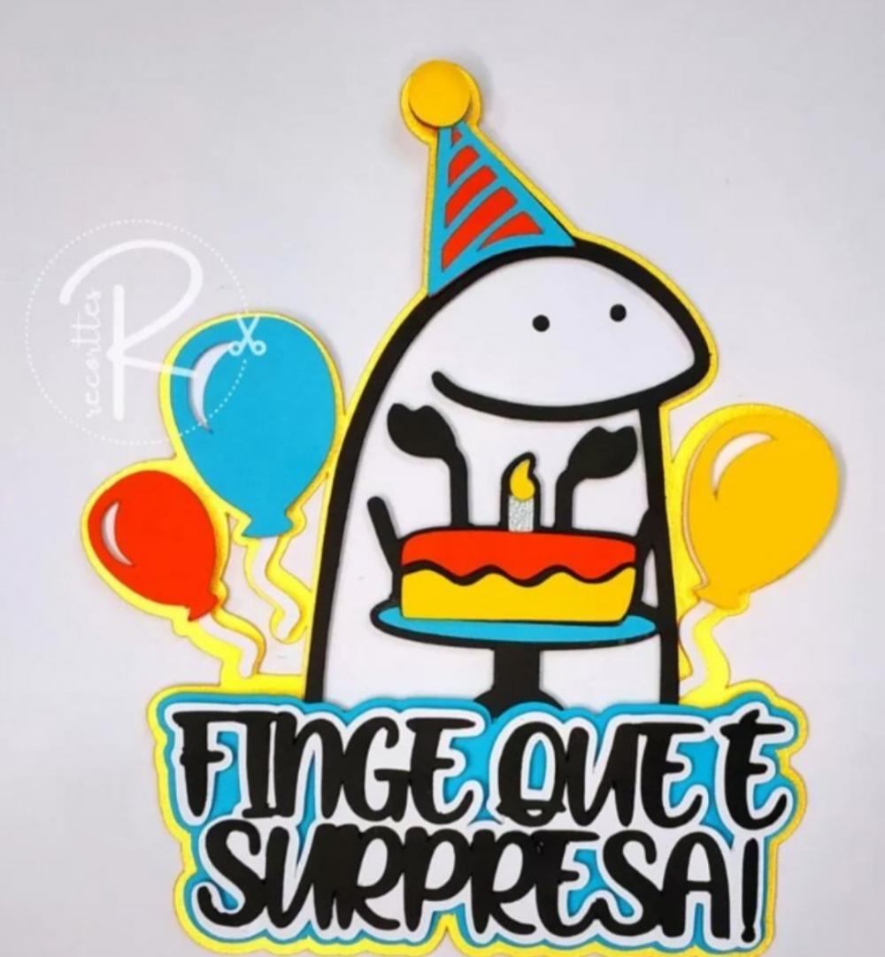 Arquivo de Corte Topo de Bolo - Flork (Bentô Cake)