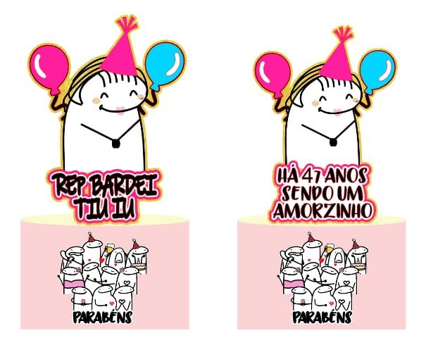 Arquivo de Corte Topo de Bolo - Flork (Bentô Cake)