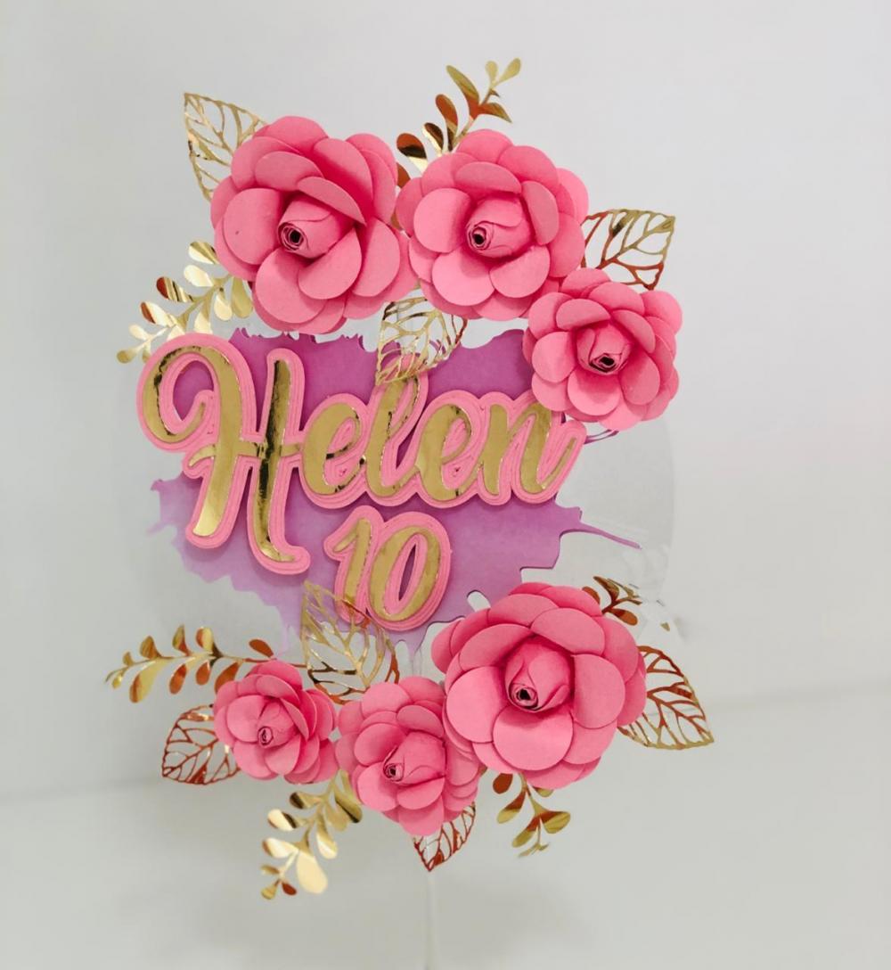 Arquivo de Corte Topo de Bolo - Flutuante (Acetato)