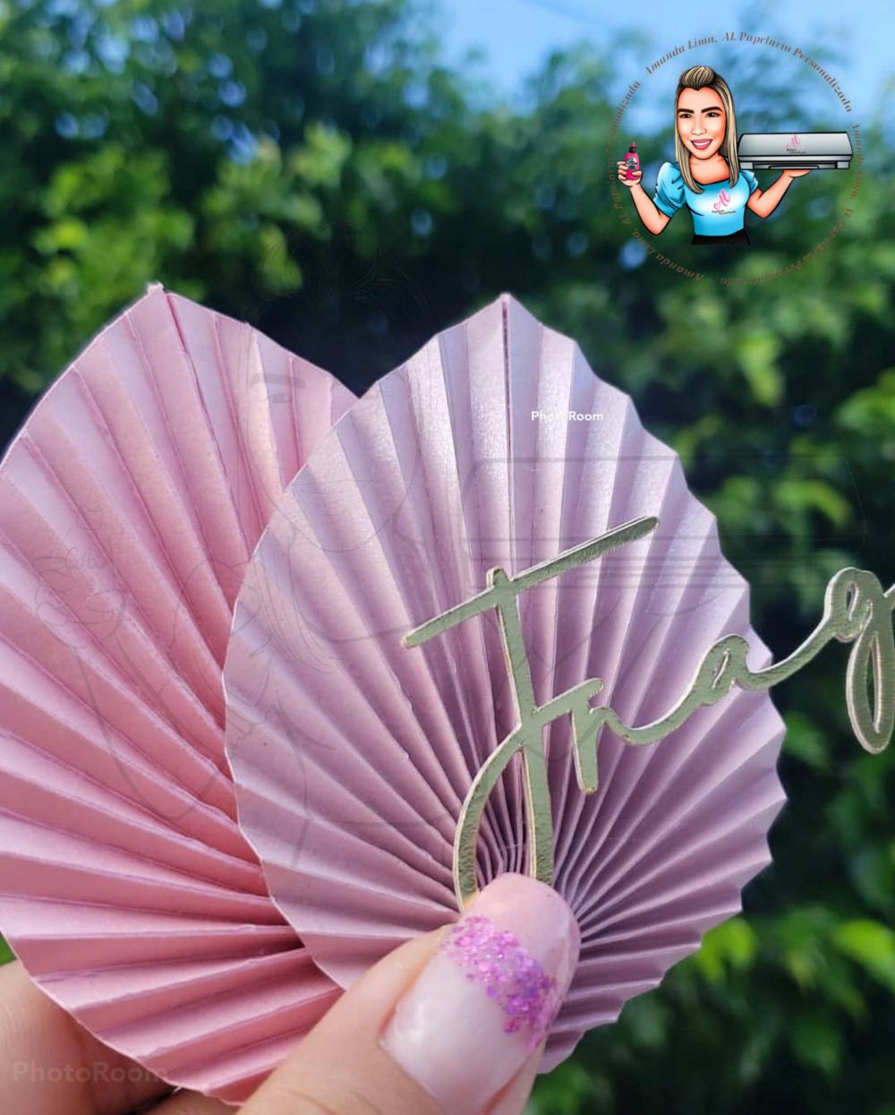 Arquivo de Corte Topo de Bolo - Folhas Plissada