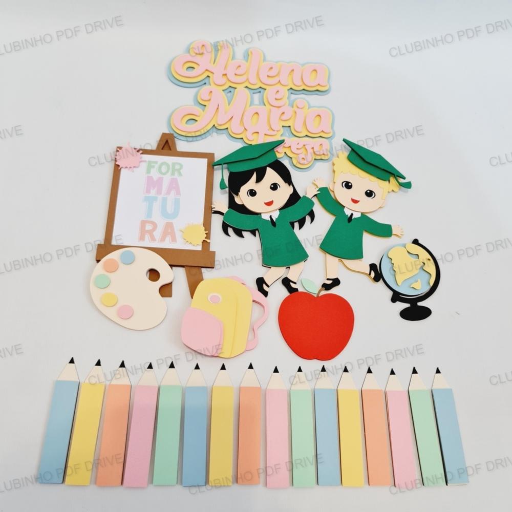 Arquivo de Corte Topo de Bolo - Formatura