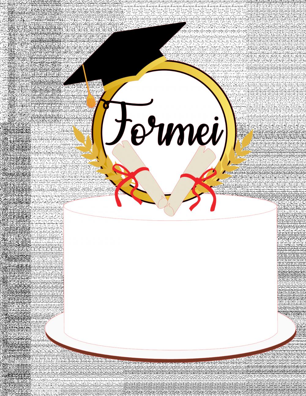 Arquivo de Corte Topo de Bolo - Formatura