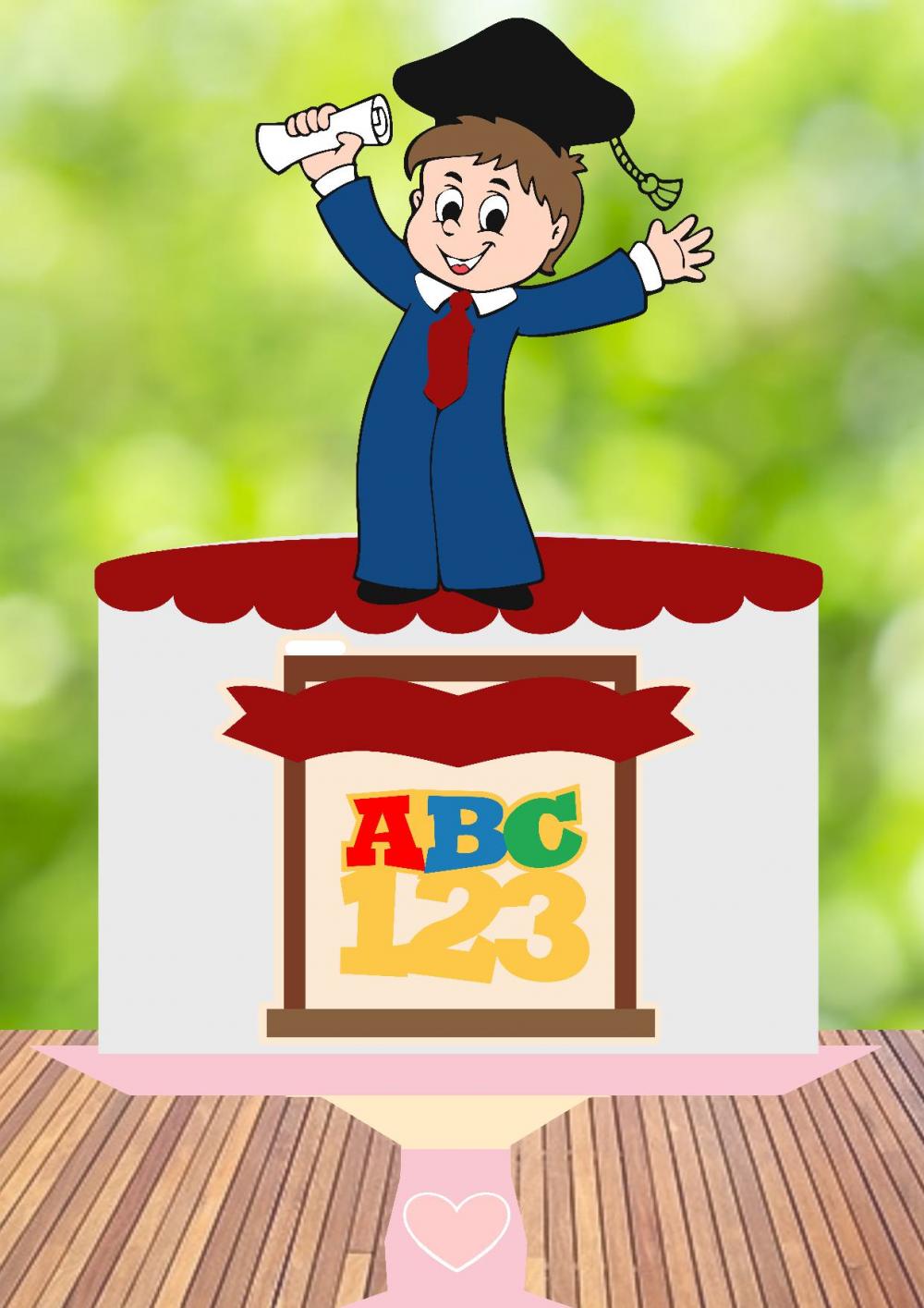 Arquivo de Corte Topo de Bolo - Formatura