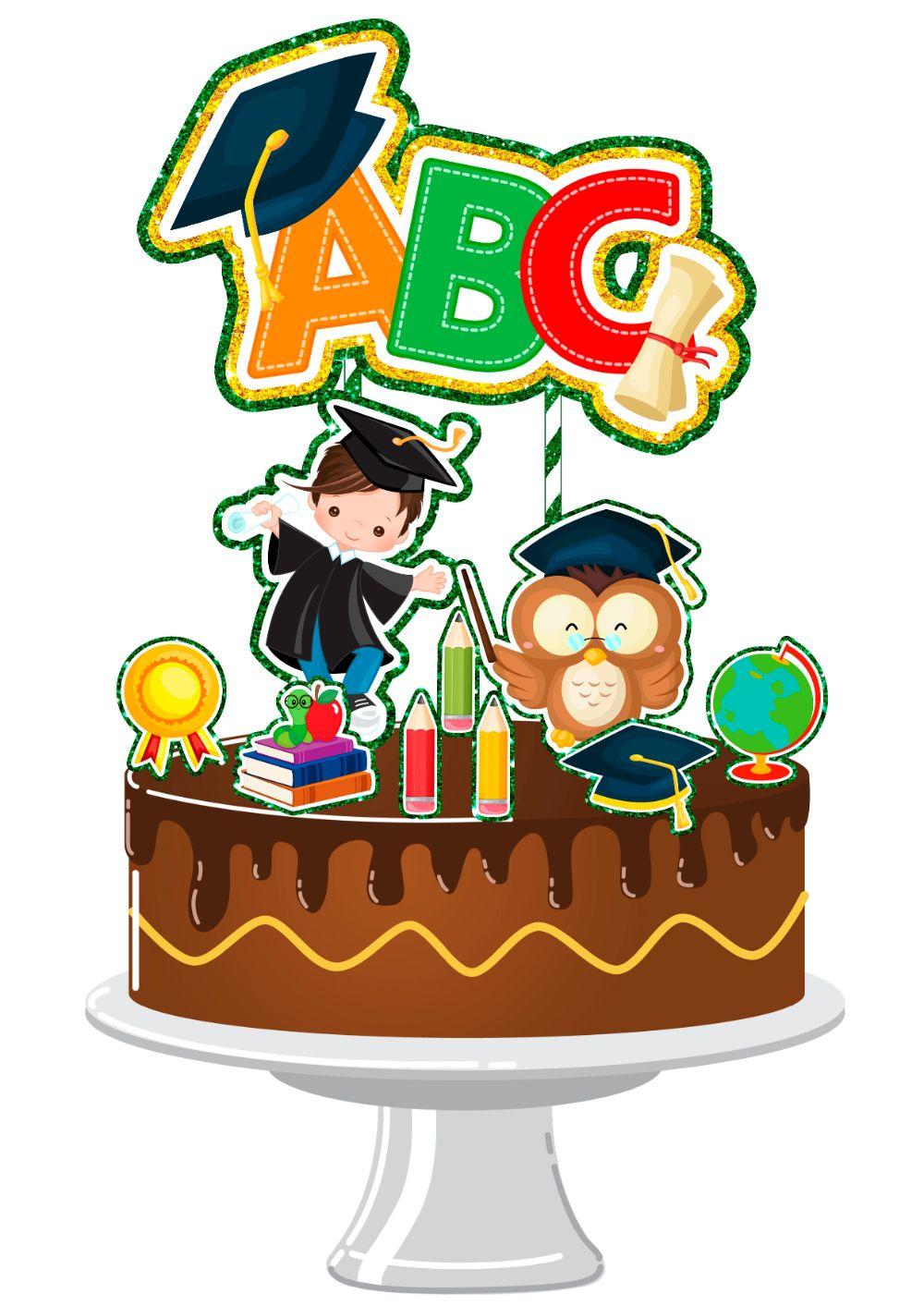 Arquivo de Corte Topo de Bolo - Formatura