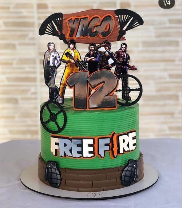 Arquivo de Corte Topo de Bolo - Free Fire