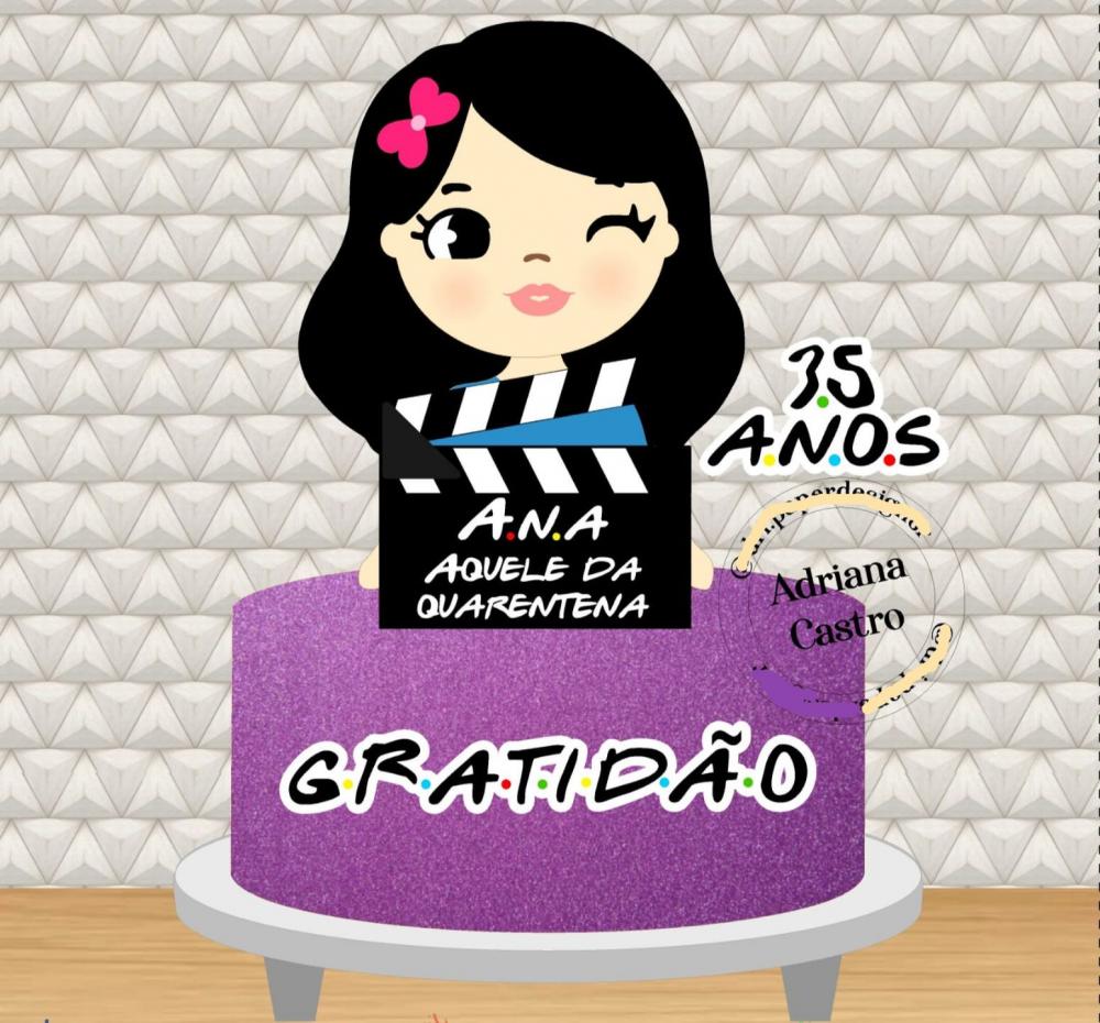 Arquivo de Corte Topo de Bolo - Friends