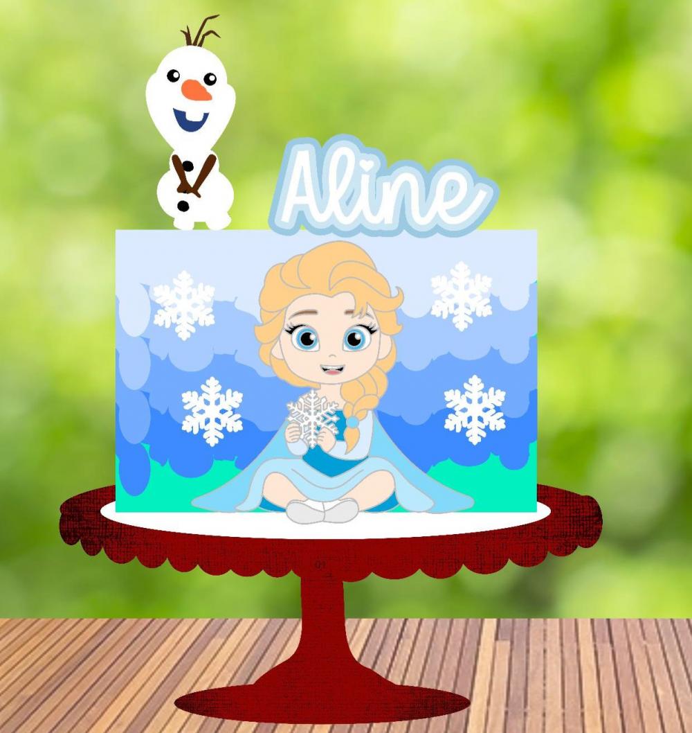 Arquivo de Corte Topo de Bolo - Frozen